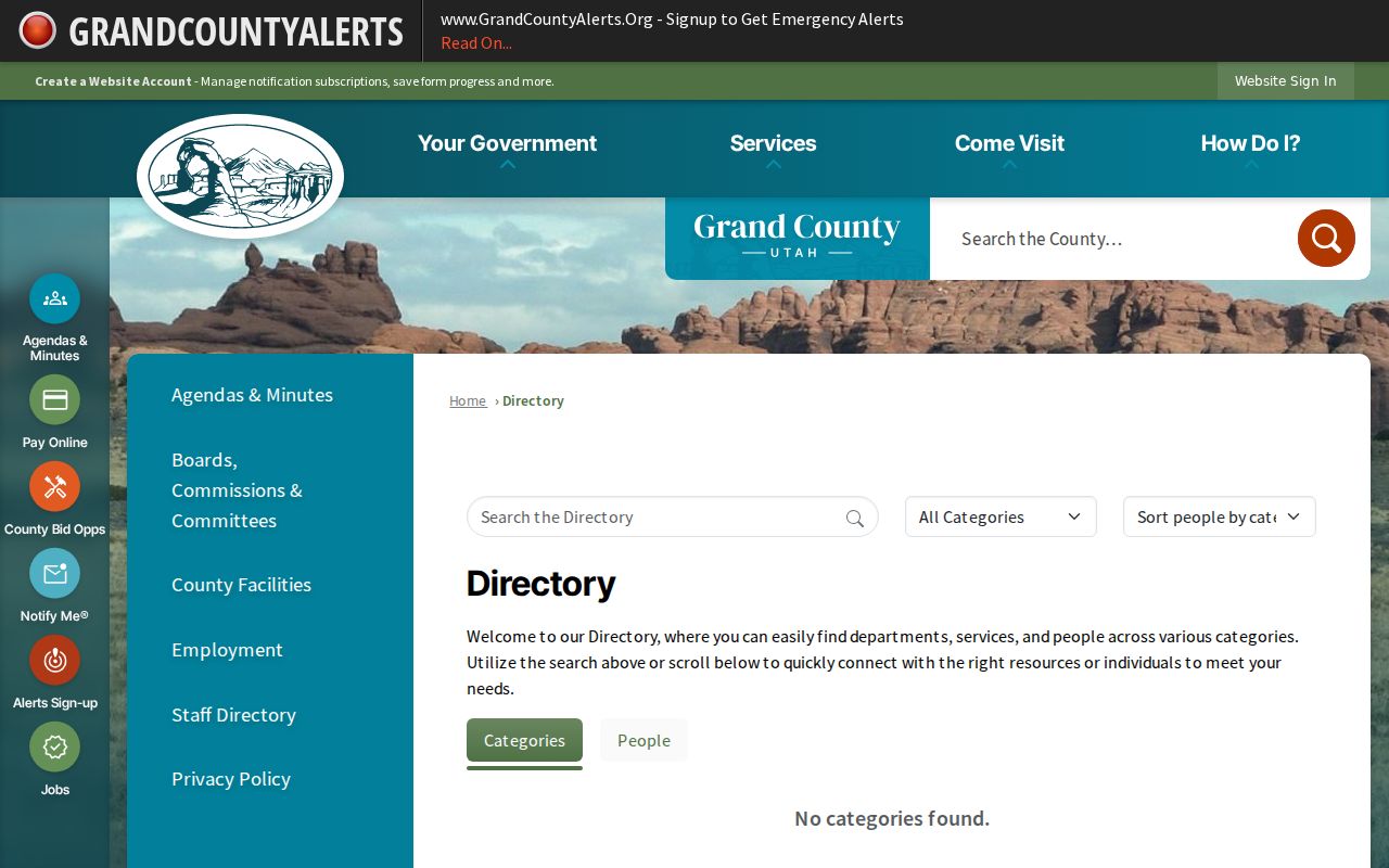 Grand County court case records District Court department listing